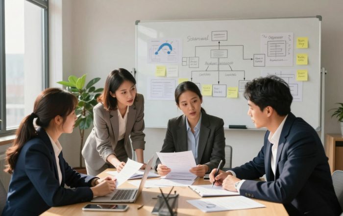 Corporate Team discussing about The Common Misconceptions about Small Business Restructuring