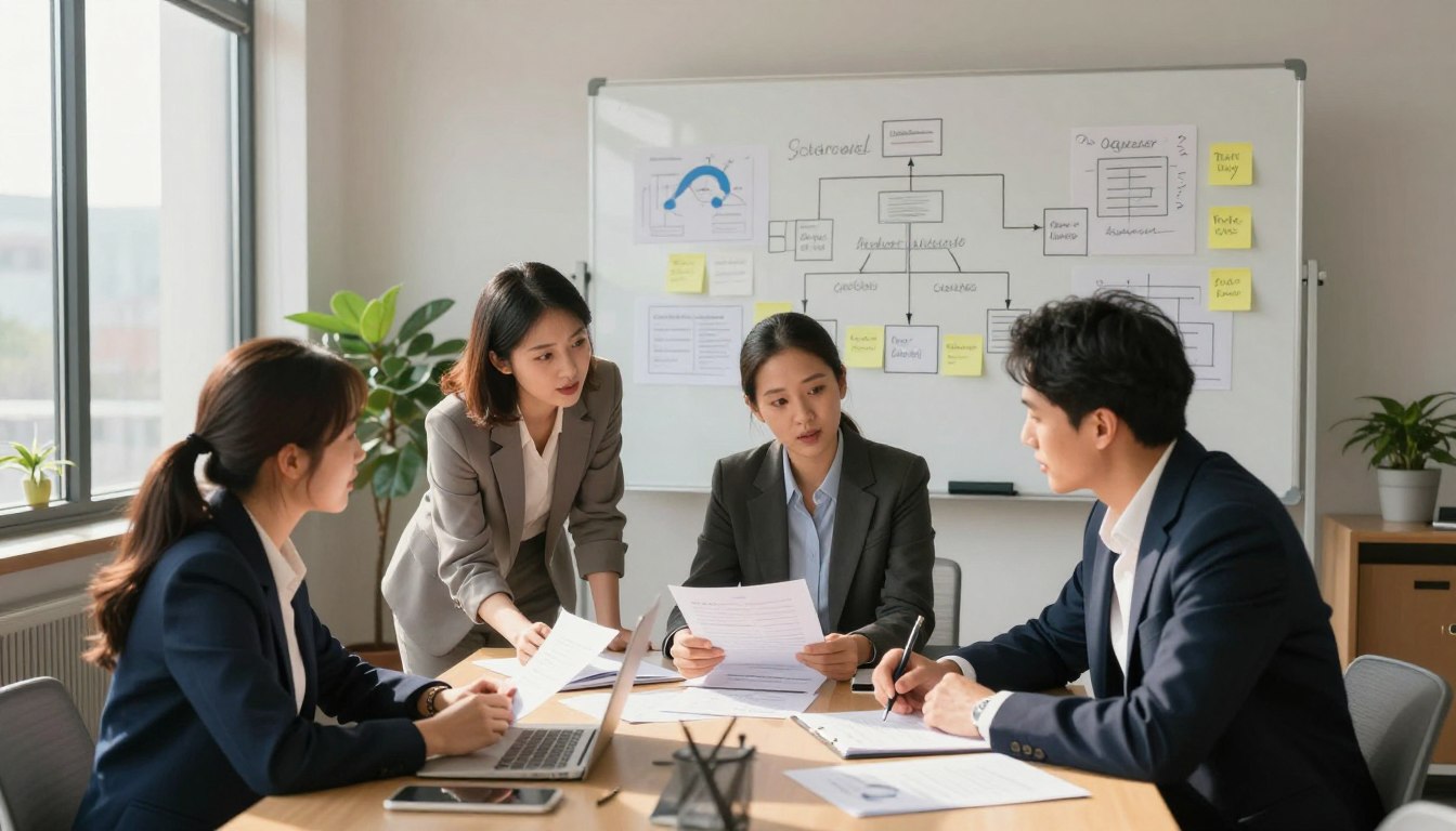 Corporate Team discussing about The Common Misconceptions about Small Business Restructuring